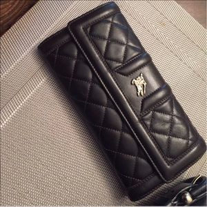 Burberry long quilted leather wallet Authentic!
